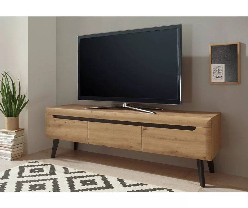 TV meubel wandmeubel bruin zwart Breedte 160 cm Diepte 40 cm Hoogte 50 cm