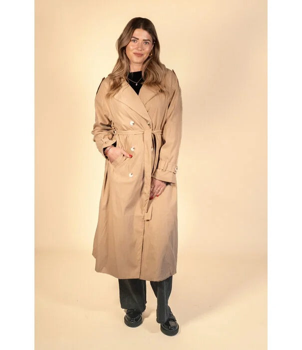 Women's trench coat camel s m l