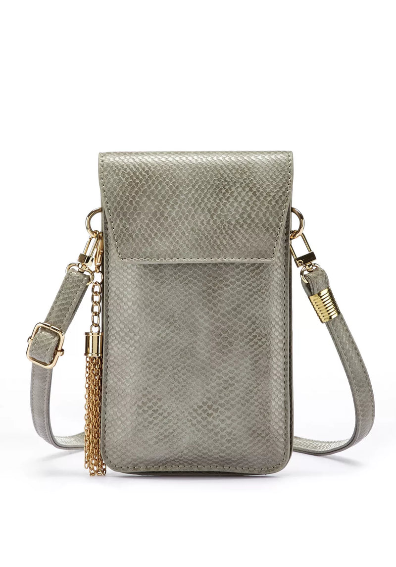 Bolso bandolera mujer gris