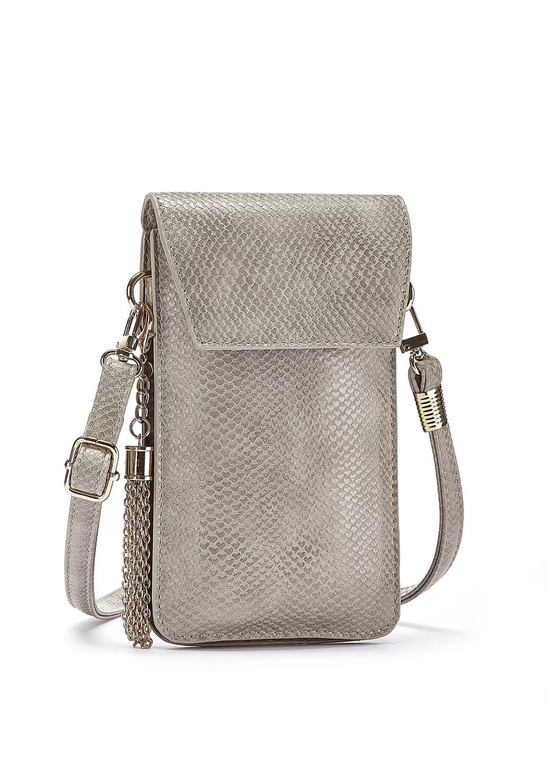 Bolso bandolera mujer gris