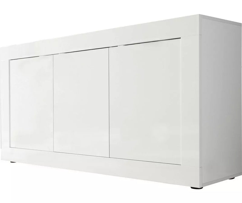 Dressoir wandmeubel modern wit zwart grijs Breedte 160 cm Diepte 43 cm Hoogte 86 cm