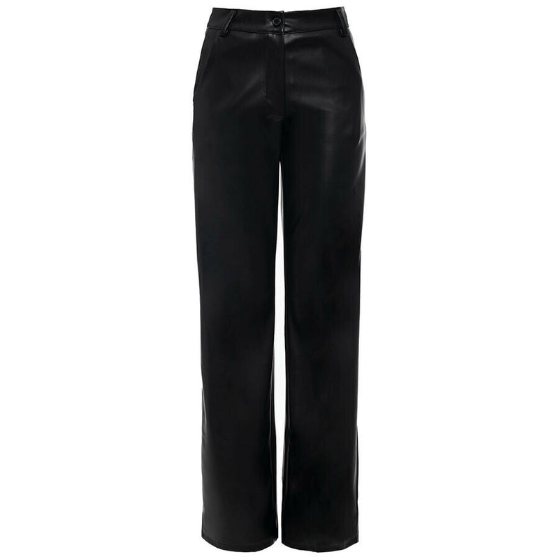 Pantalón de piel mujer negro sml