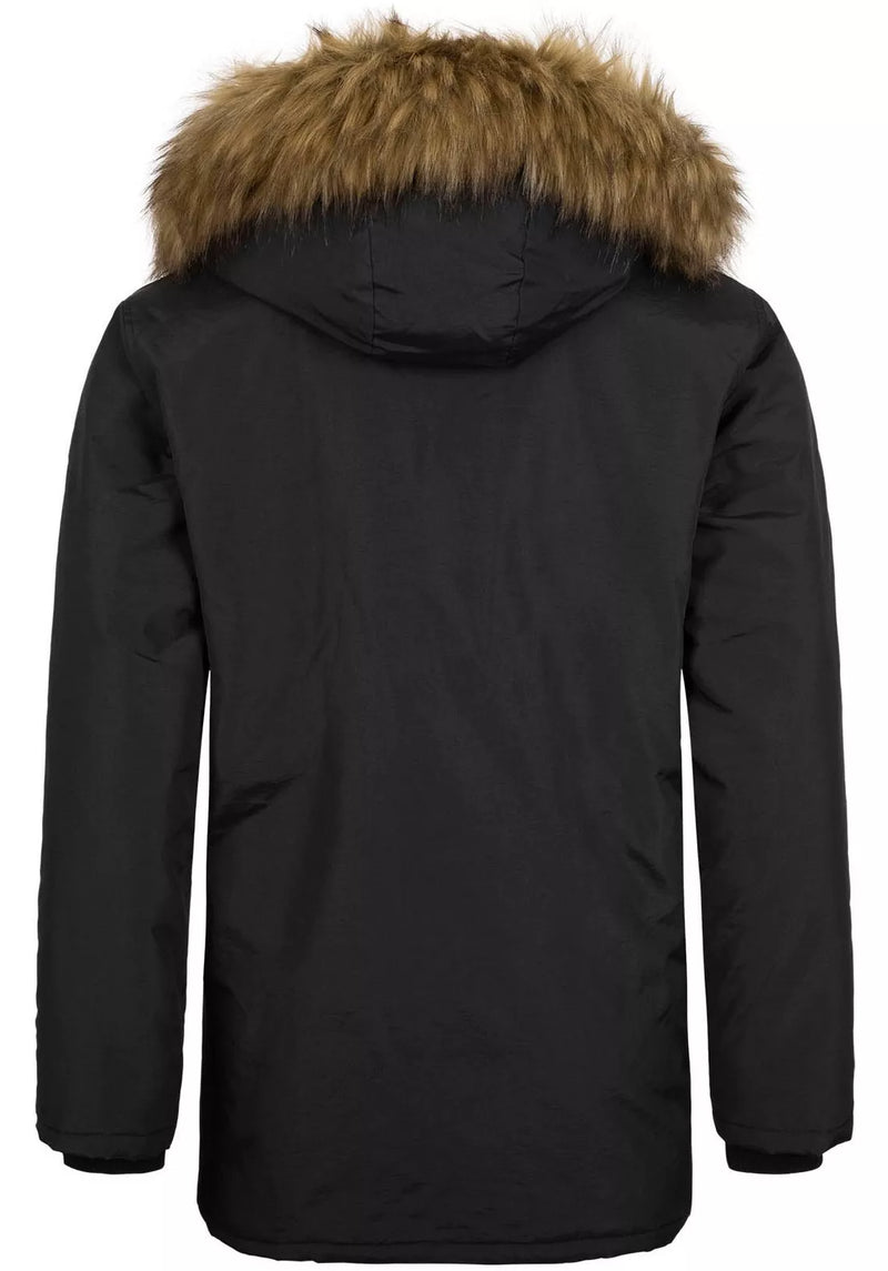 Heren jas parka zwart s m l xl xxl xxxl