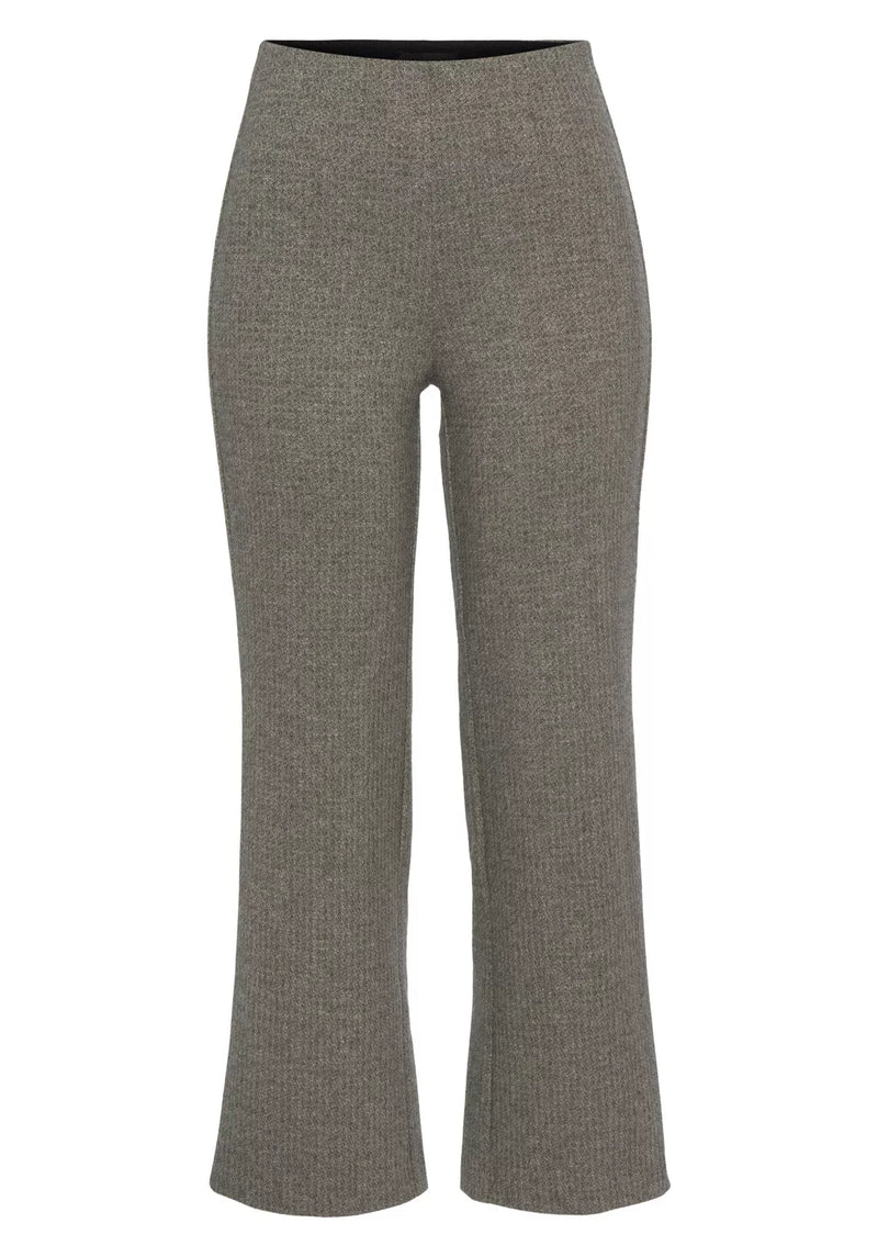 Dames tricot broek flare grijs xs s m l xl xxl xxxl xxxxl