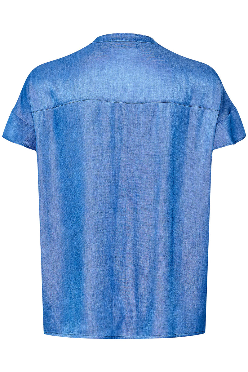 Dames blouse blauw xs s m l xl xxl xxxl