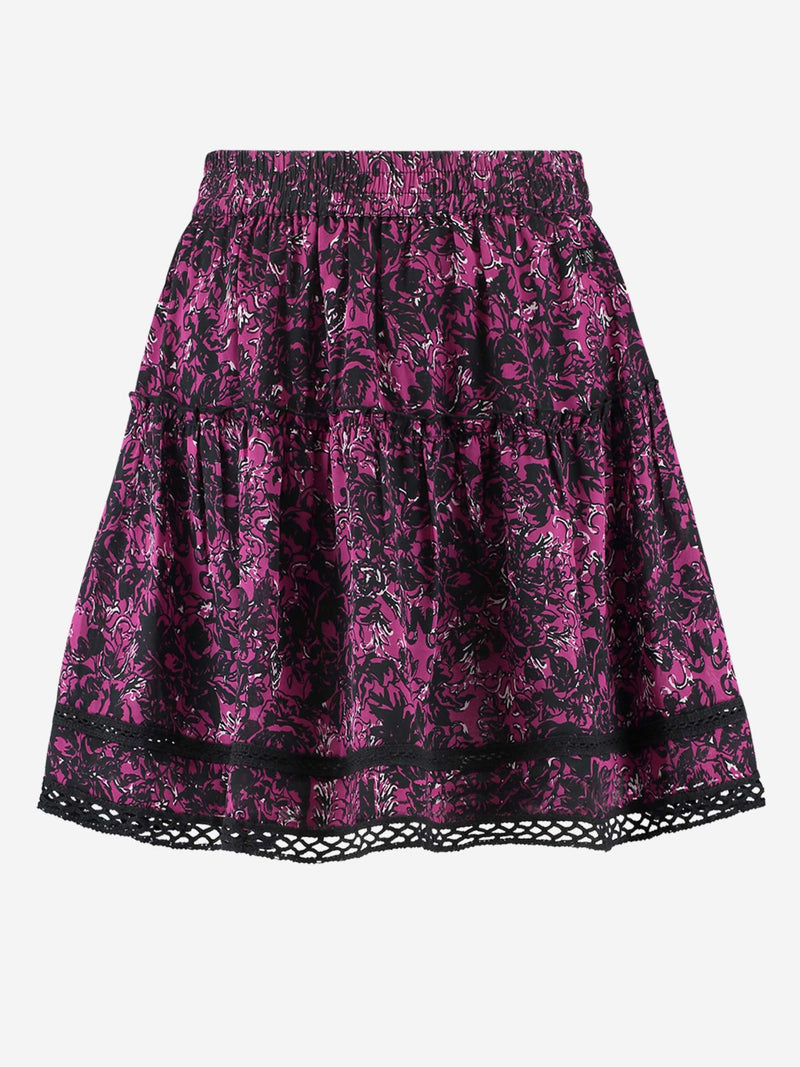 Falda mujer violeta negro xs sml xl