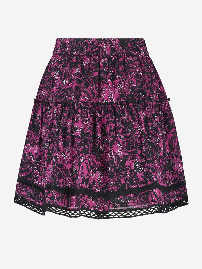 Falda mujer violeta negro xs sml xl