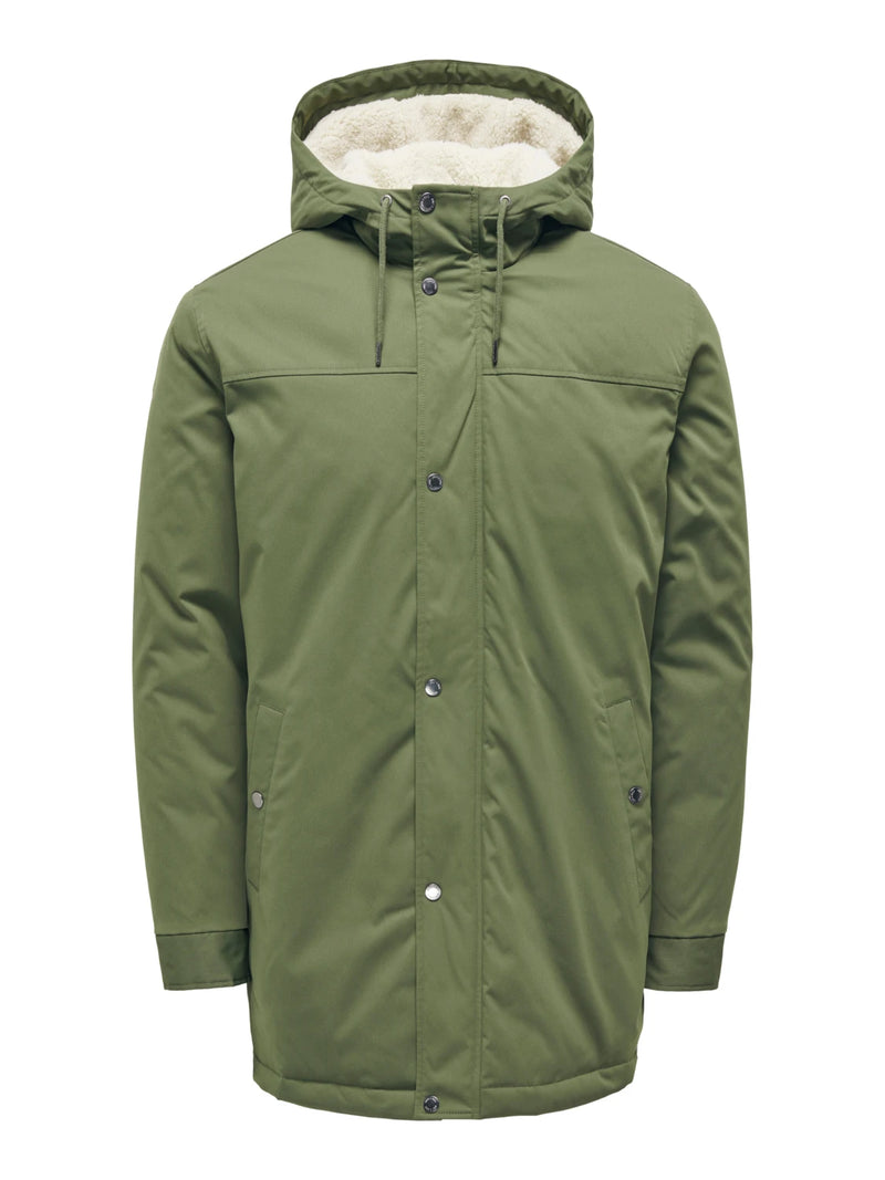 Heren jas parka groen s m l xl xxl