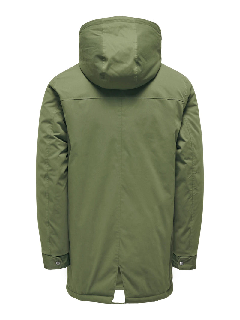 Chaqueta hombre parka verde SML XL XXL 