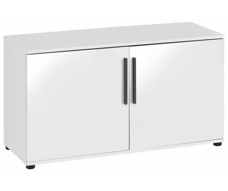 Schoenenkast Dressoir wit bruin grijs Breedte 95 cm Diepte 35 cm Hoogte 53 cm