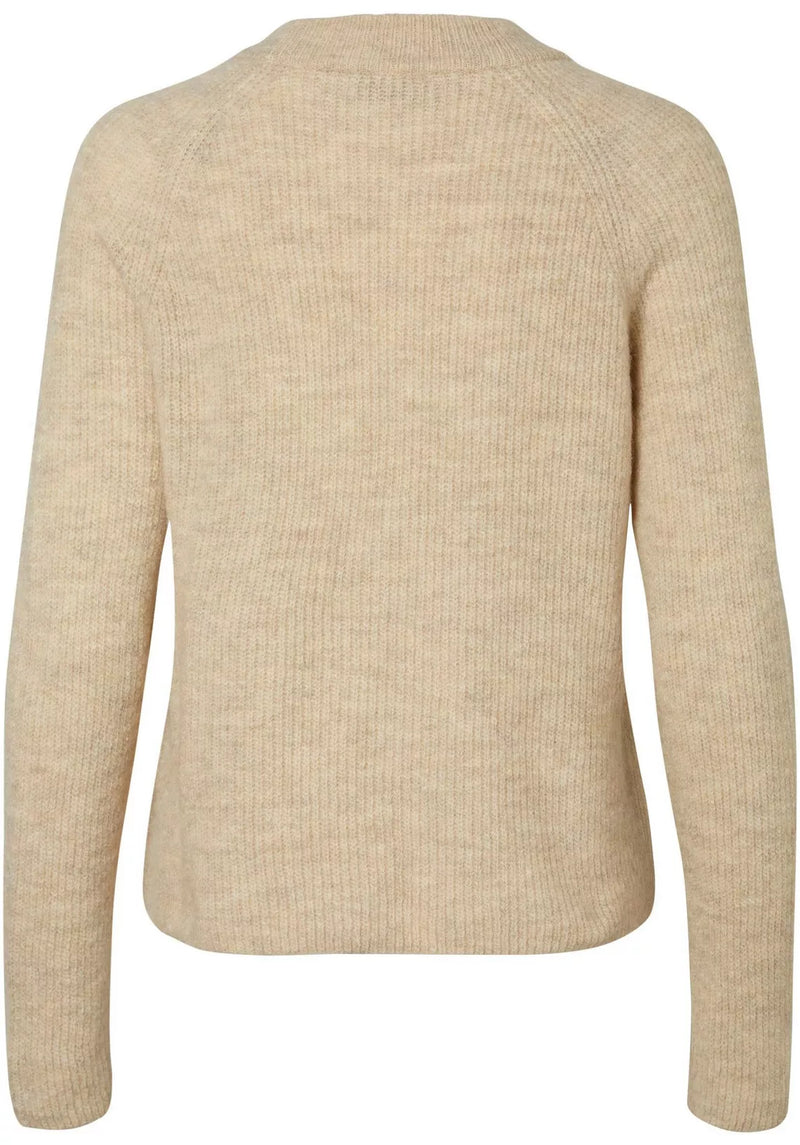 Dames trui met een ronde hals beige xs s m l xl xxl