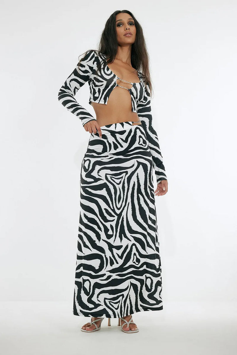 Dames rok zebra zwart wit xxs xs s m l xl xxl xxxl