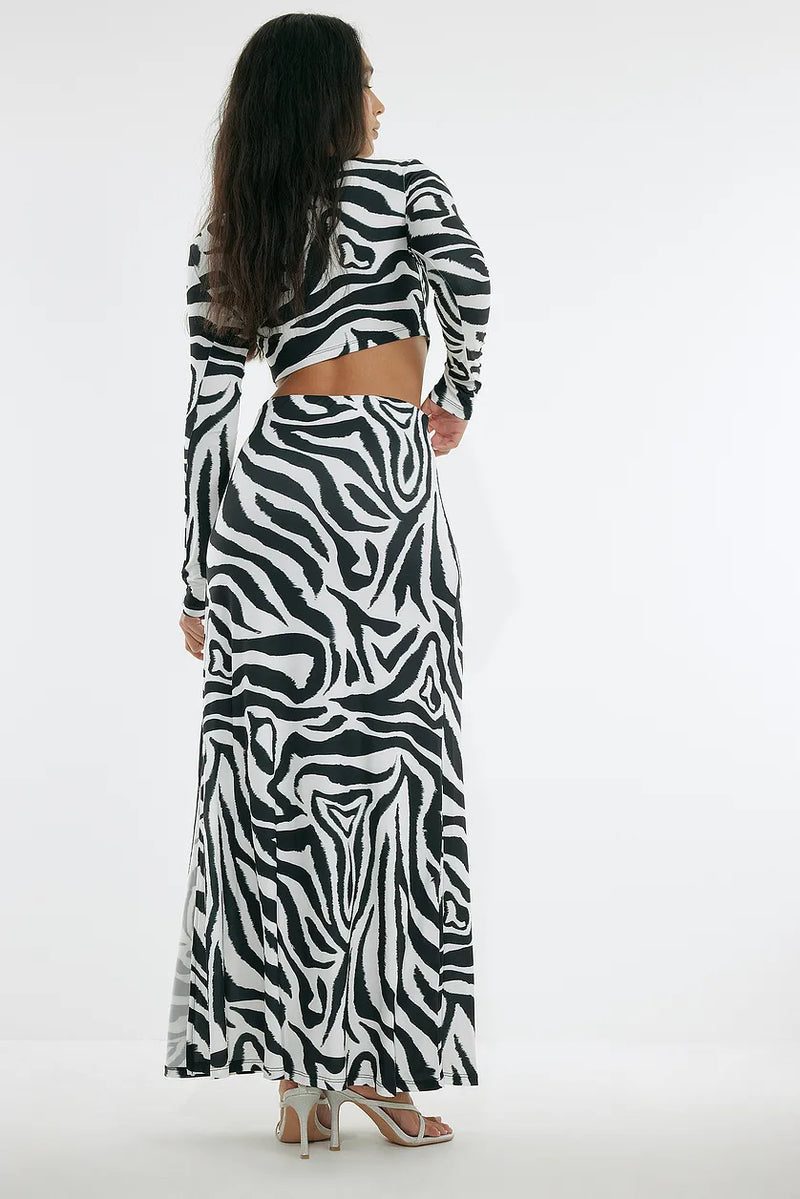 Dames rok zebra zwart wit xxs xs s m l xl xxl xxxl