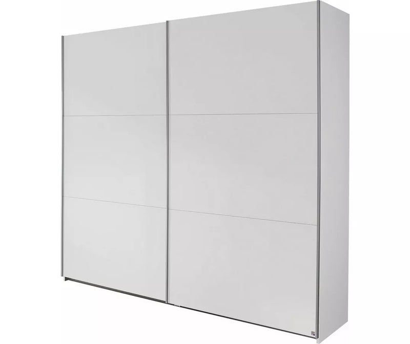 Kledingkast zweefdeurkast modern wit donkergrijs Breedte 218 cm Diepte 59 cm Hoogte 210 cm