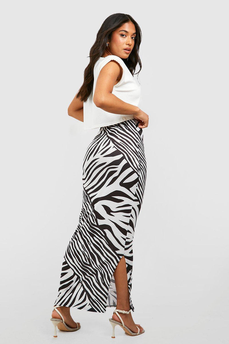 Dames rok lang zebra print zwart wit xs s m l xl xxl