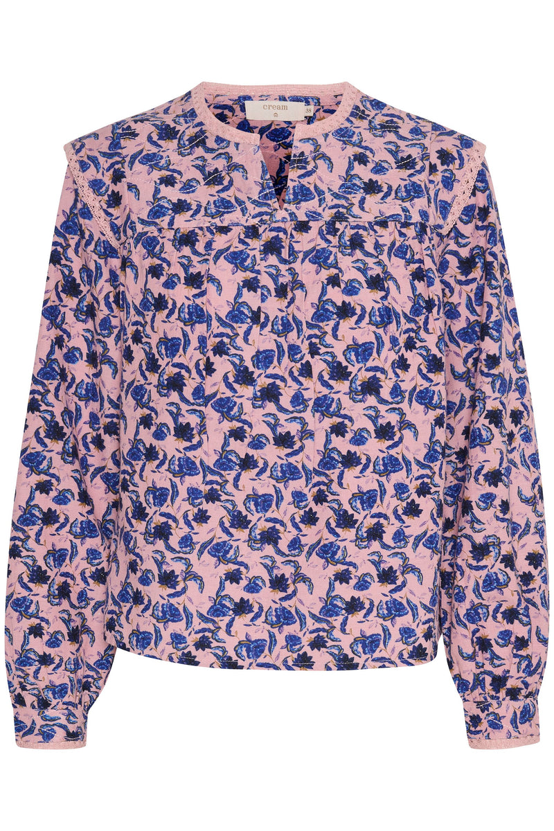 Dames blouse blauw bloemen roze blauwe xs s m l xl xxl xxxl