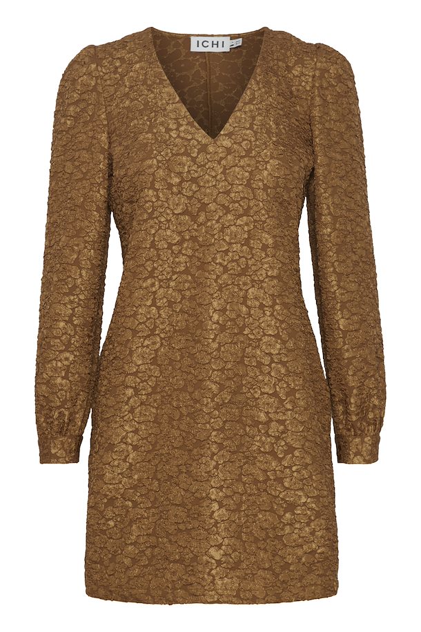 Dames jurk bruin goud xs s m l xl xxl