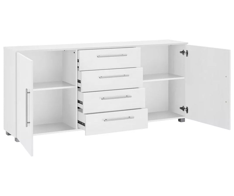 Dressoir wandmeubel modern bruin wit Breedte 180,5 cm Diepte 35 cm Hoogte 81,4 cm