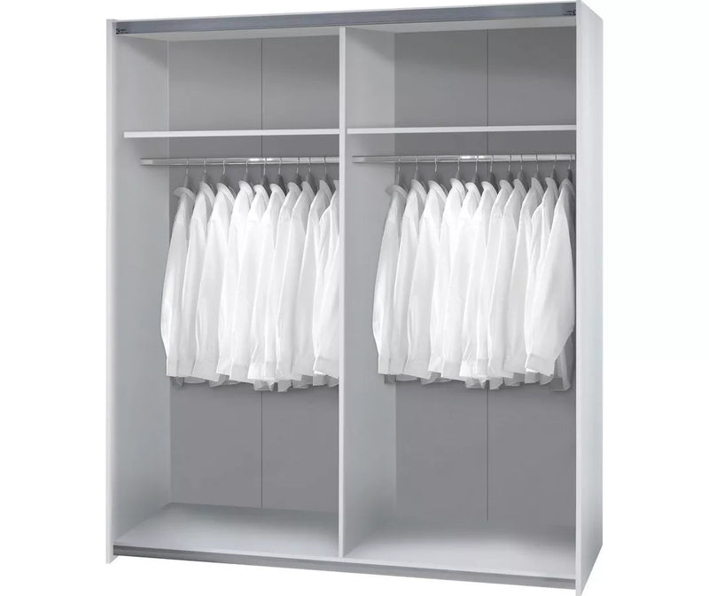 Armario moderno roble blanco marrón gris Ancho 170 cm Fondo 59 cm Alto 195 cm