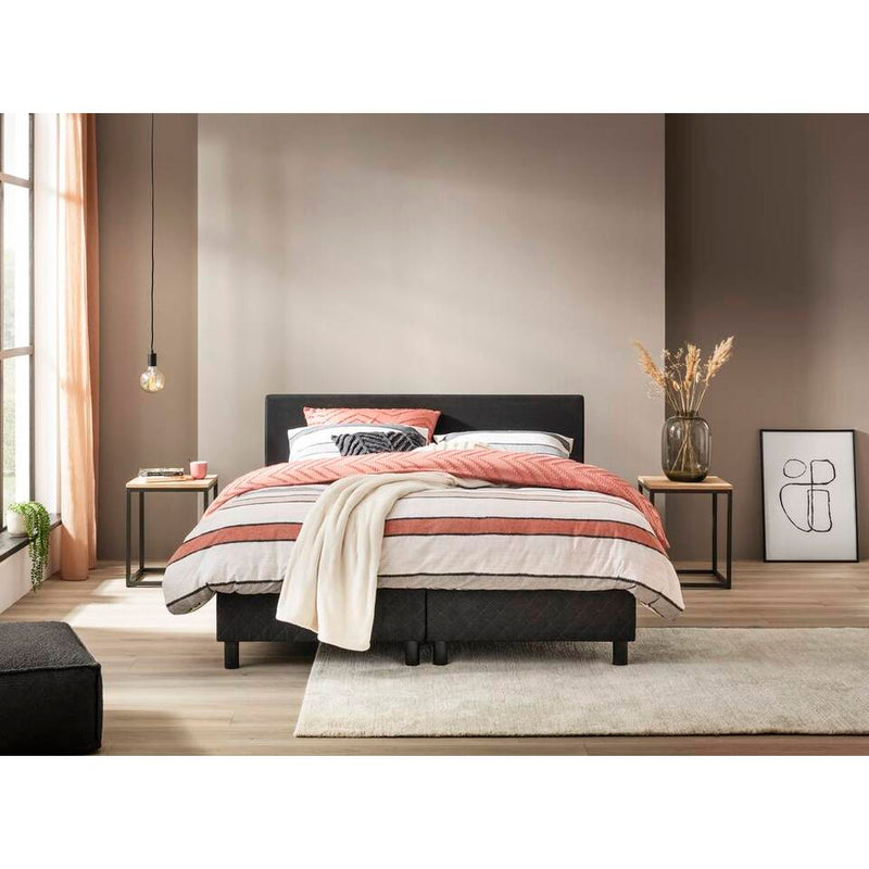 Boxspring tweepersoonsbed zwart 140x200 cm