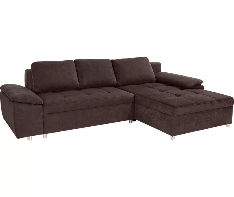 Conjunto de sofás de 2 plazas Swifterbant marrón marrón oscuro gris oscuro Ancho 270 cm Fondo 90 cm Alto 82 cm Alto del asiento 53 cm