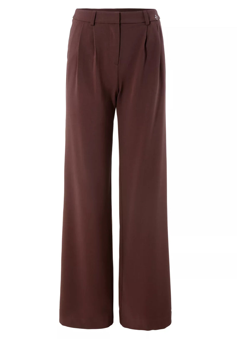 Dames broek pantalon wijde pijpen bruin 34 36 38 40 42 44 46