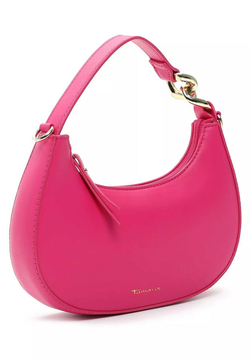 Dames handtas leer roze zwart