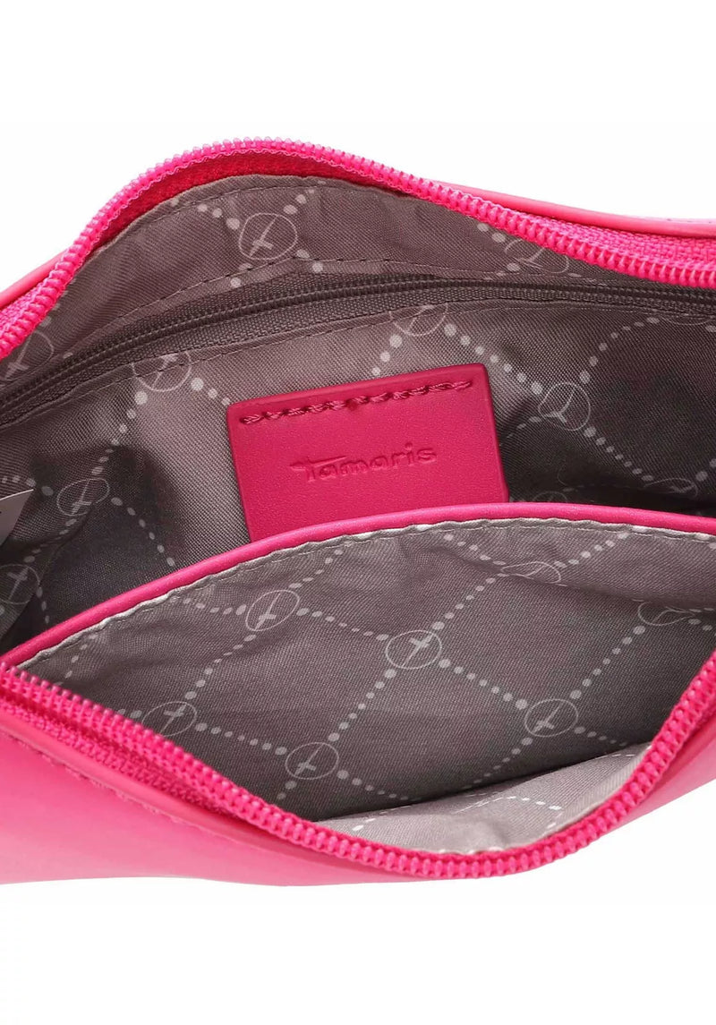 Bolso de mano mujer cuero rosa negro