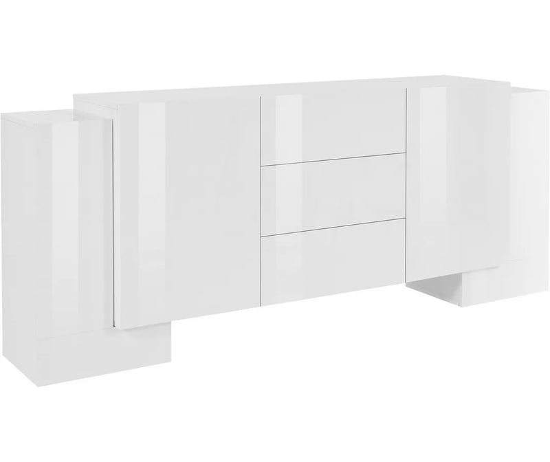 Dressoir wandmeubel modern hoogglans wit Breedte 210 cm Diepte 40 cm Hoogte 85 cm