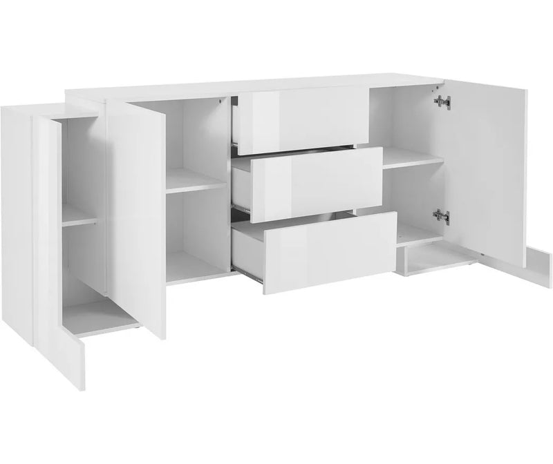 Dressoir wandmeubel modern hoogglans wit Breedte 210 cm Diepte 40 cm Hoogte 85 cm