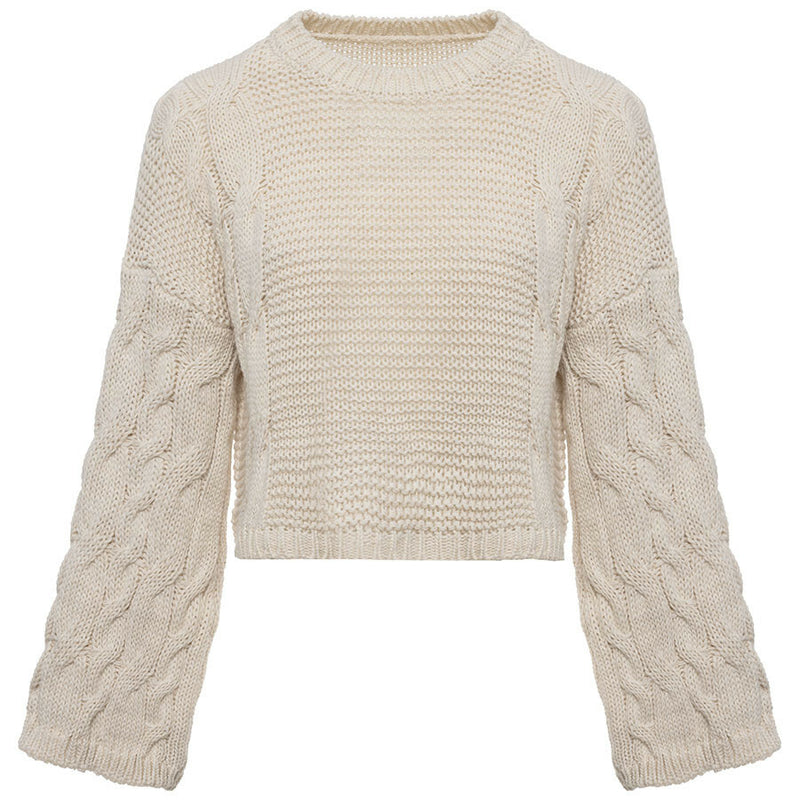 Dames trui beige groen s m l