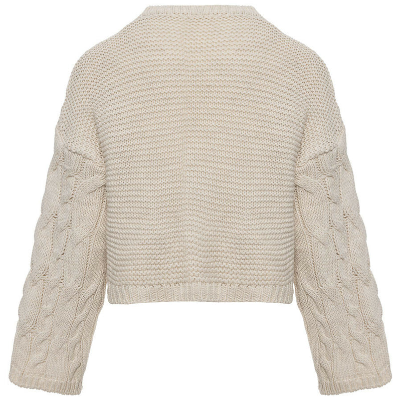 Dames trui beige groen onesize