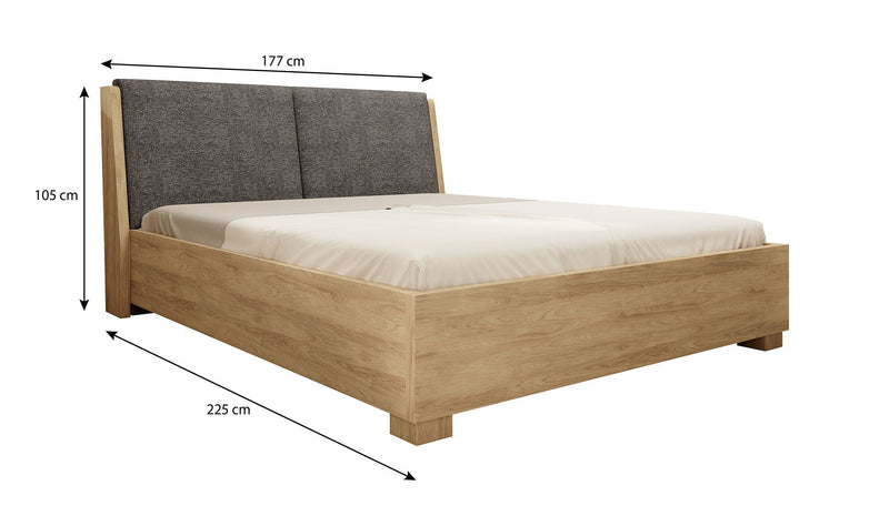 Tweepersoonsbed Mendi - Eiken - 160x200 cm