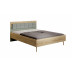 Tweepersoonsbed Wally - Licht eiken - Groen - 160x200 cm