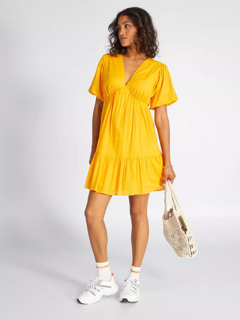 Vestido de mujer amarillo xs sml xl