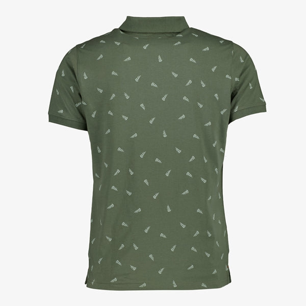 Heren unsigned  polo groen met print s m l