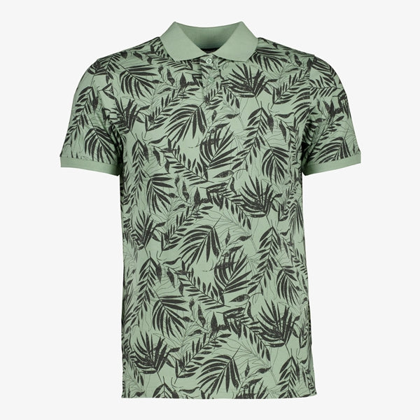 Heren unsigned  polo met bloemenprint groen s m l