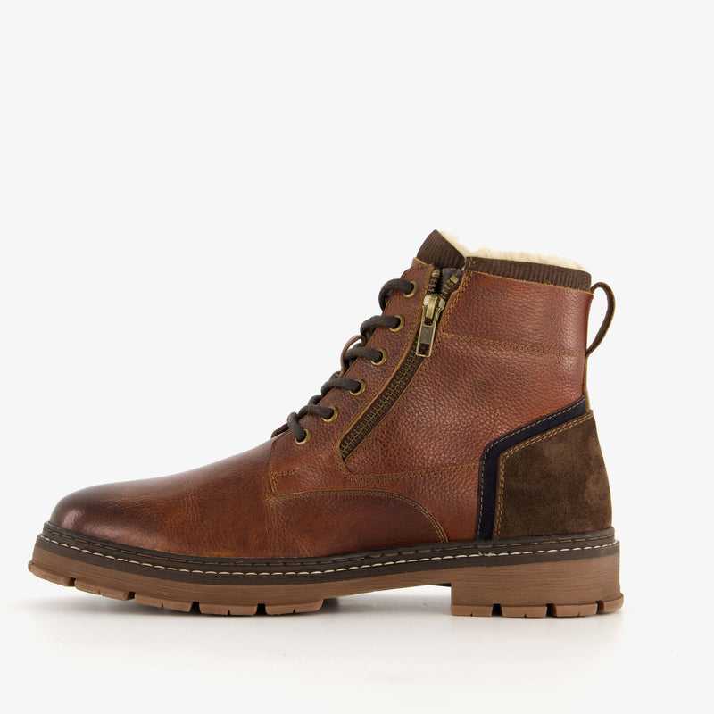 Leren heren veterboots bruin 40 41 42 43 44 45 46