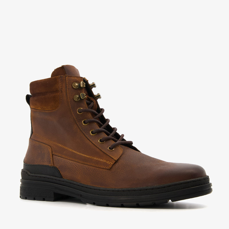 Leren heren veterboots bruin 40 41 42 43 44 45 46