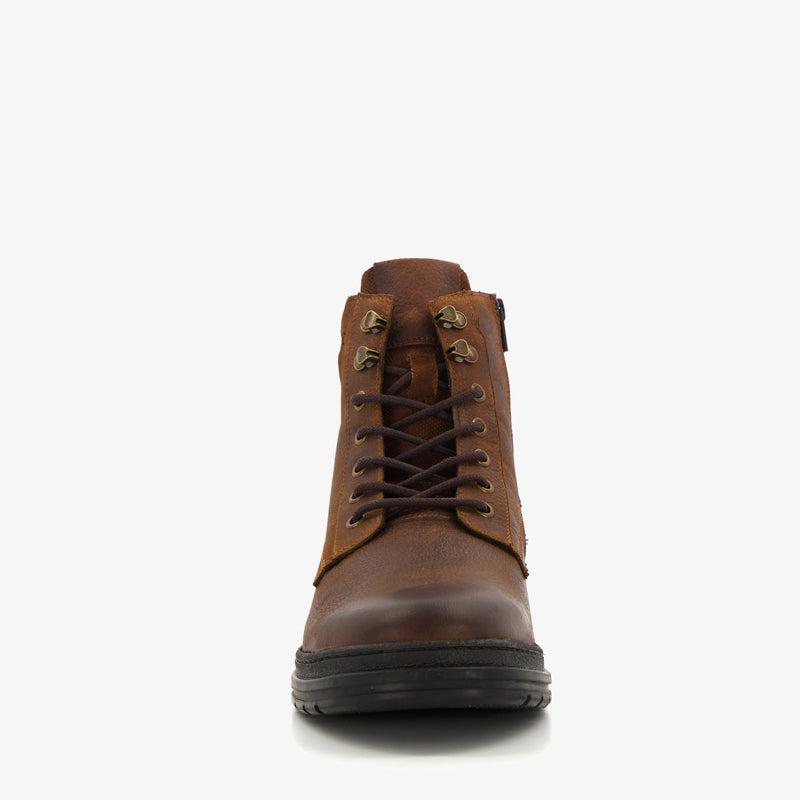 Leren heren veterboots bruin 40 41 42 43 44 45 46