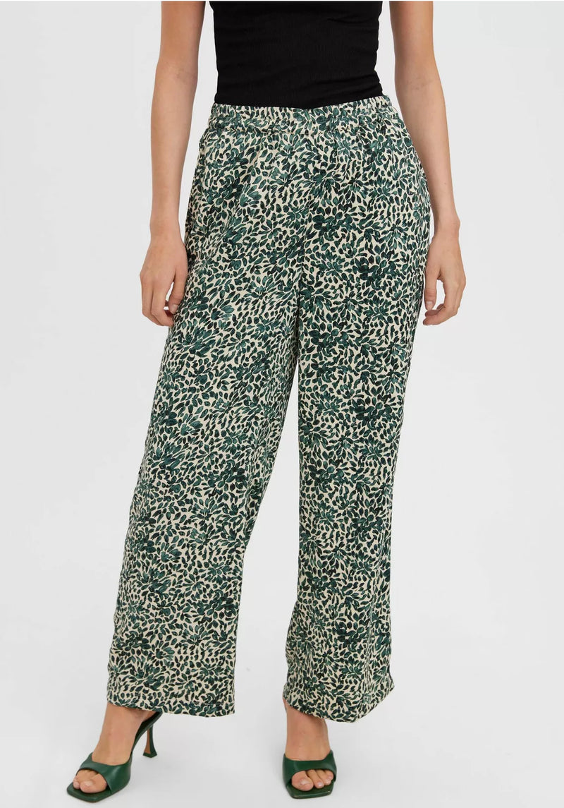 Dames broek lang plantenprint xs s m l xl