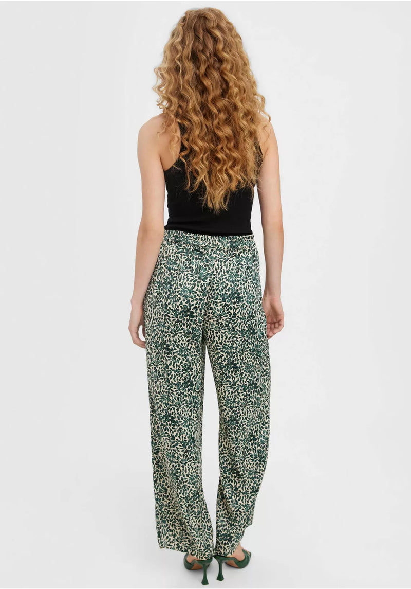 Dames broek lang plantenprint xs s m l xl