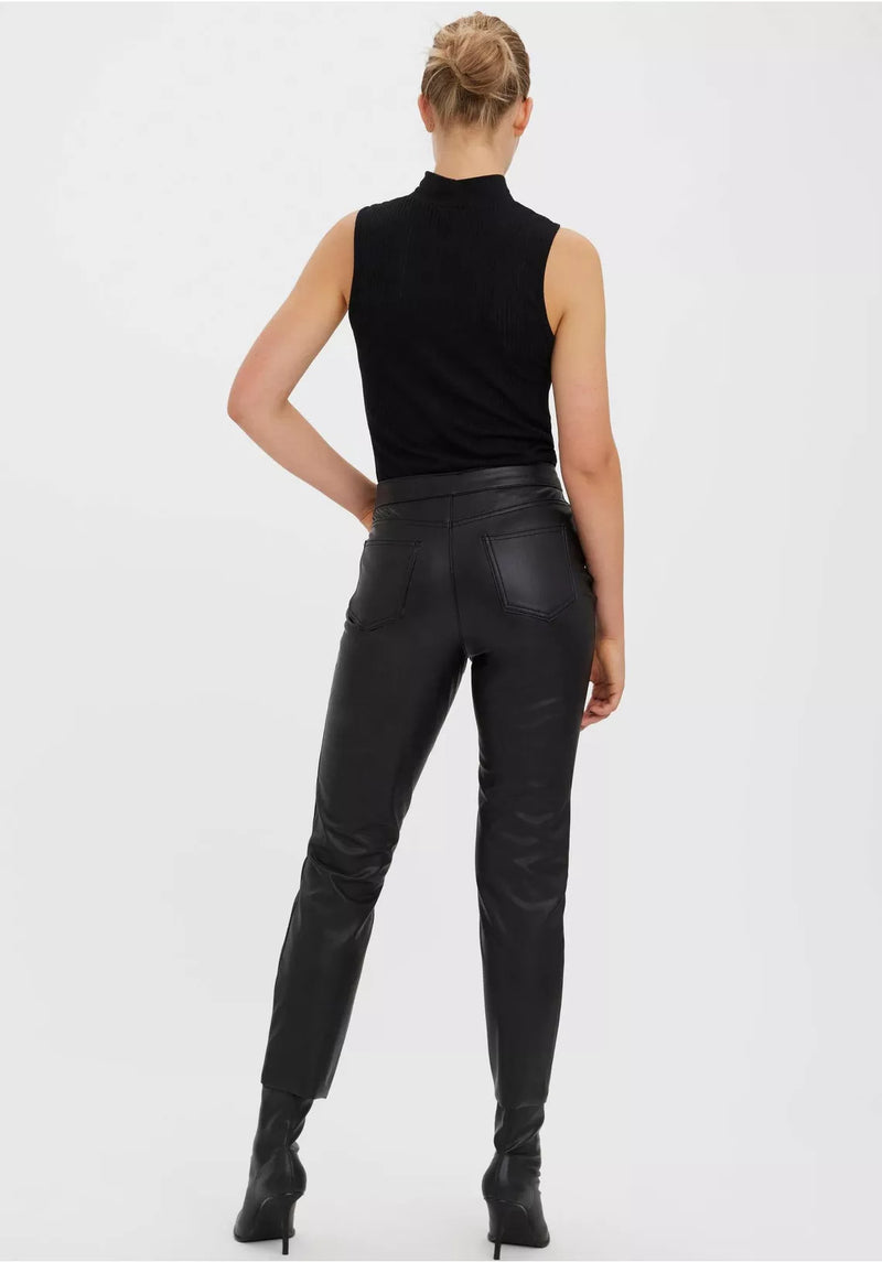 Pantalón de piel mujer negro 30 32 34