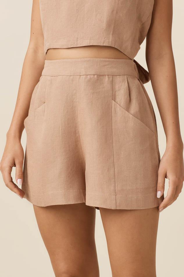 Pantalón corto de mujer shorts rosa claro sml