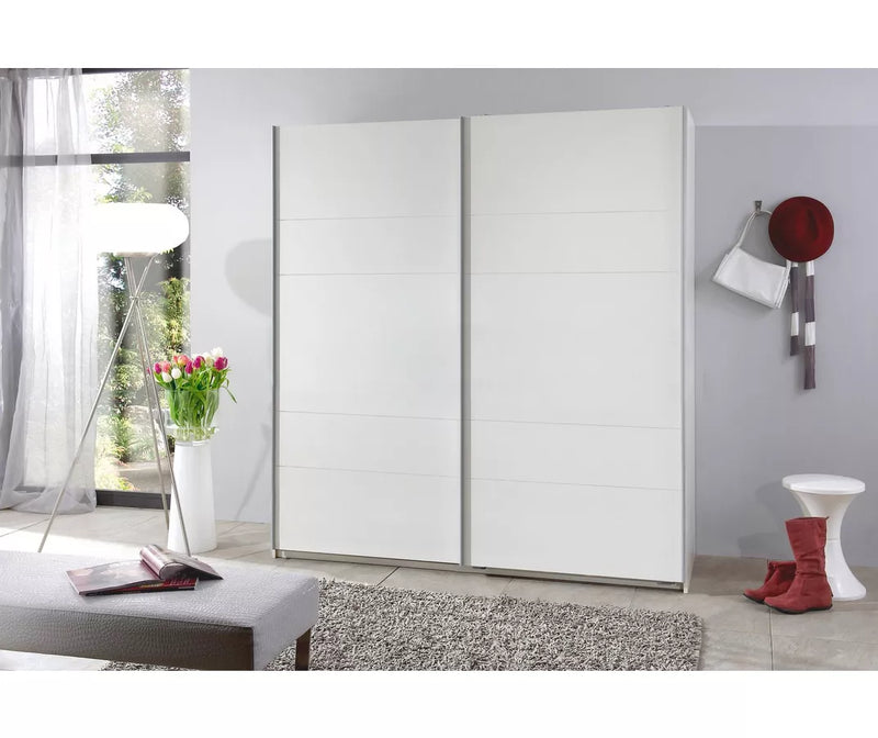 Armario puerta corredera armario moderno roble marrón blanco gris negro Ancho 180 cm Fondo 64 cm Alto 198 cm