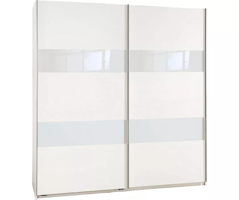 Armario puerta corredera armario moderno roble marrón blanco gris negro Ancho 180 cm Fondo 64 cm Alto 198 cm