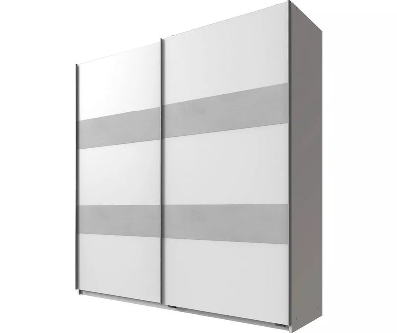 Armario puerta corredera armario moderno roble marrón blanco gris negro Ancho 180 cm Fondo 64 cm Alto 198 cm