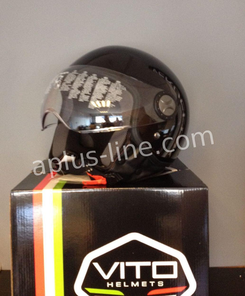 Scooter bromfiets zomerhelm jet helm vito loreto roof boxer maten xs s m l xl xxl | Scooterhelm