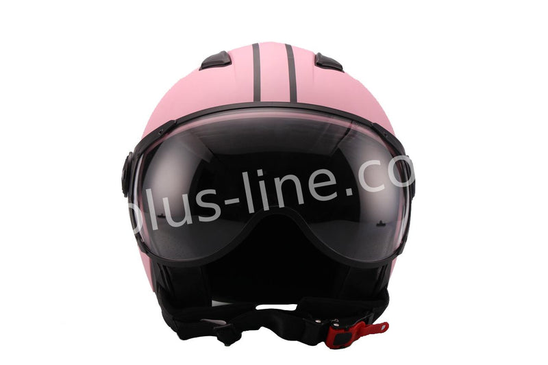 Scooter bromfiets zomerhelm jet helm vito moda notte roof boxer maten xs s m l xl xxl | Scooterhelm