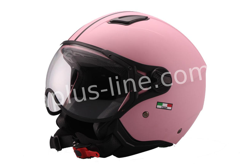 Scooter bromfiets zomerhelm jet helm vito moda notte roof boxer maten xs s m l xl xxl | Scooterhelm